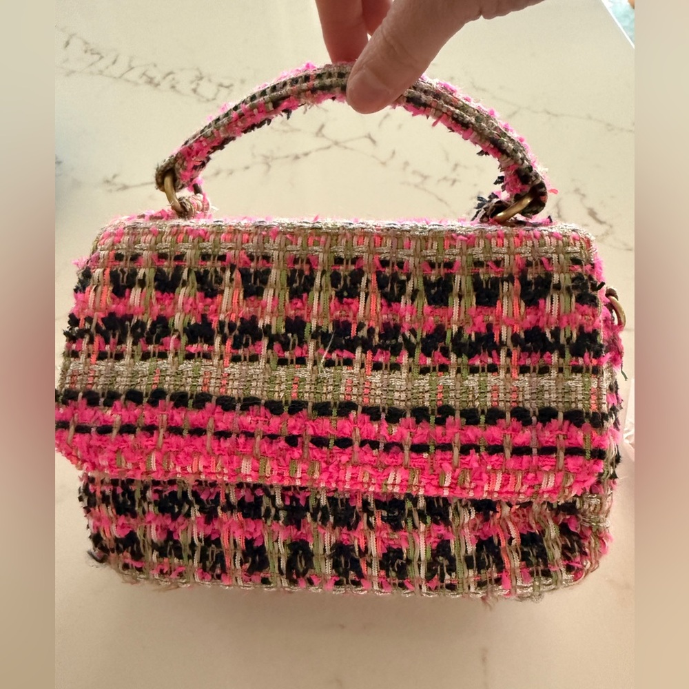 By Anthropologie Tweed Micro Bag